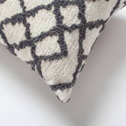 Black & White Kilim Lumbar Pillow Cover Bohemian Jacquard Woven Throw - 12x20 - thumbnail 4