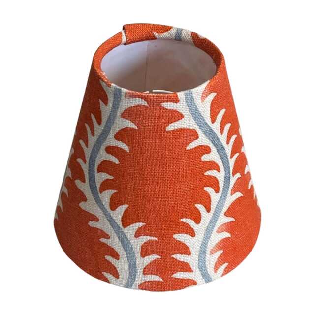 Helter Candle Clip Lampshade, Handmade Lampshades, Table Orange Lamp Shade, On Lampshade - image 1