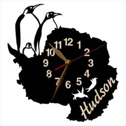 Wall Clock Antarctic Penguins, Non-Ticking, South Pole Antarctica Large 12-18Inch - thumbnail 4