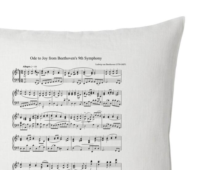 Sheet Music Pillow Cover - Chopin, Schubert, Bach, Wagner, Beethoven, Vivaldi, Debussy, Pachelbel - image 1