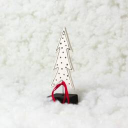 Handmade Ceramic Christmas Tree With Base, 2021, Bookshelf Decoration, Modern Home Decor, Artwork, Athenian Street Stories - thumbnail 2