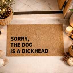 Sorry Dog Is A Dickhead Rug - Funny Animal Lover Gift Porch Sign - thumbnail 3