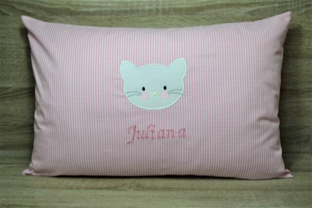 Cat Pillow 60 X 40 cm, Cat Birth Pillow, Name Christening With Children's - image 1
