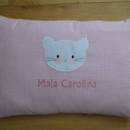 Cat Pillow 60 X 40 cm, Cat Birth Pillow, Name Christening With Children's - thumbnail 3