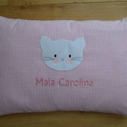 Cat Pillow 60 X 40 cm, Cat Birth Pillow, Name Christening With Children's - thumbnail 2