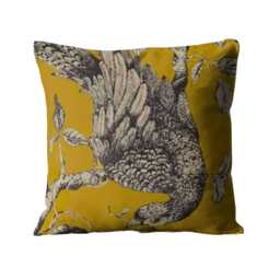 Zoffany, Darnley Toile, Tigers Eye, Mustard Gold Silk Velvet Cushion Cover, Throw Pillow Homeware Decor