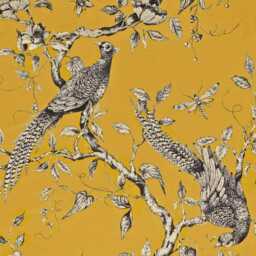 Zoffany, Darnley Toile, Tigers Eye, Mustard Gold Silk Velvet Cushion Cover, Throw Pillow Homeware Decor - thumbnail 3