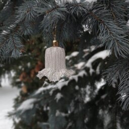 Beaded Bell, Christmas Decoration For The Tree, A Gift, New Year's Handicraft, Home - thumbnail 4