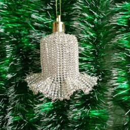 Beaded Bell, Christmas Decoration For The Tree, A Gift, New Year's Handicraft, Home - thumbnail 3