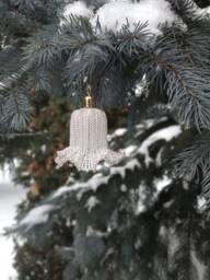 Beaded Bell, Christmas Decoration For The Tree, A Gift, New Year's Handicraft, Home - thumbnail 1