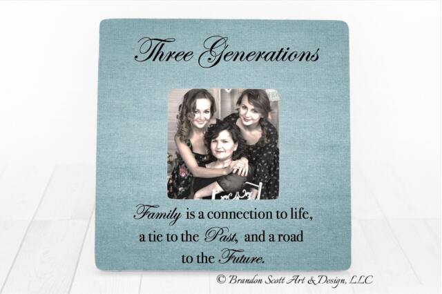 Three Generations Picture Frame, Generations, Four Mothers Day Gift For Grandma, Great Grandparents - image 1