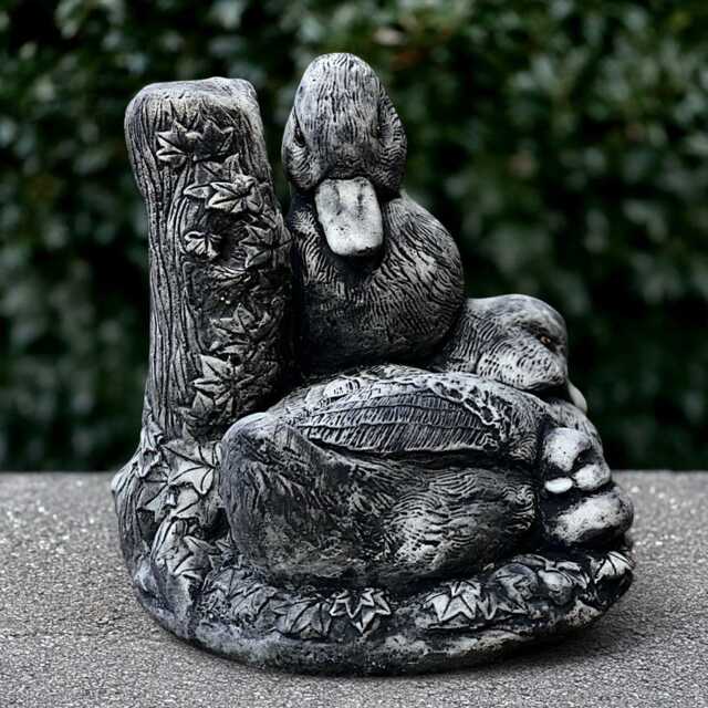 Stone Family Duck Statue Concrete Large Birds Sculpture Cement Animal Decoration Handmade Goose Duck Lover Gift Farm Ornament Yard Art - image 1