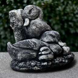 Stone Family Duck Statue Concrete Large Birds Sculpture Cement Animal Decoration Handmade Goose Duck Lover Gift Farm Ornament Yard Art - thumbnail 4
