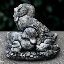 Stone Family Duck Statue Concrete Large Birds Sculpture Cement Animal Decoration Handmade Goose Duck Lover Gift Farm Ornament Yard Art - thumbnail 2