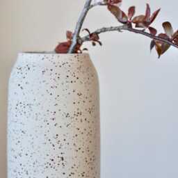 Handmade Speckled Stoneware Vase Japandi Ikebana Pottery, Table Centerpiece Vase - thumbnail 3