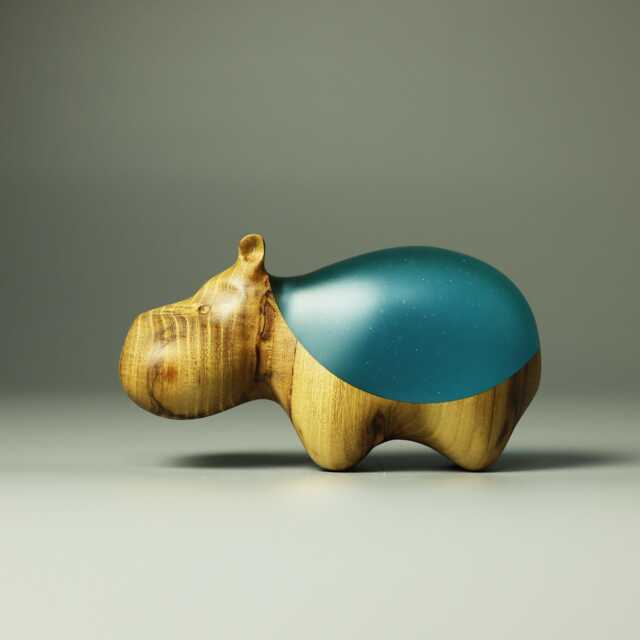 Duo Hippopotamus Sculpture - 15 - image 1