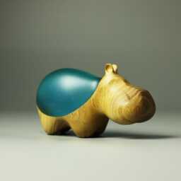 Duo Hippopotamus Sculpture - 15 - thumbnail 3