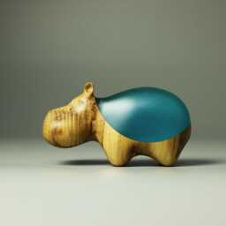 Duo Hippopotamus Sculpture - 15 - thumbnail 1