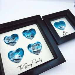 Personalised Framed Heart Ocean Wooden Picture Frames For Wall Art Coastal Decor Wedding Gifts & Mementos Gift Bride Groom - thumbnail 3