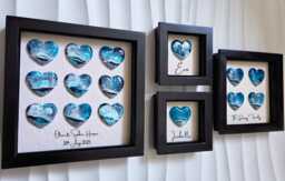 Personalised Framed Heart Ocean Wooden Picture Frames For Wall Art Coastal Decor Wedding Gifts & Mementos Gift Bride Groom - thumbnail 1