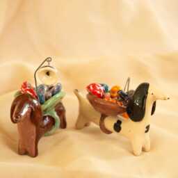 Ceramic Dachshund Lucky Dog Handcrafted Whimsical Decor - thumbnail 2