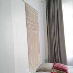 Macrame Wall Hanging Boho Headboard Tapestry, Cotton Rope Decor - thumbnail 4