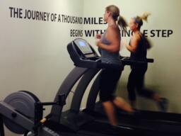 Fitness Motivational Quote Wall Decal. Studio Decor. The Journey Of A Thousand Miles Begins With Single Step - thumbnail 1