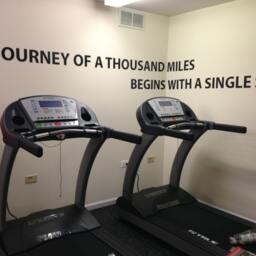 Fitness Motivational Quote Wall Decal. Studio Decor. The Journey Of A Thousand Miles Begins With Single Step - thumbnail 3