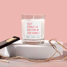 Doctor in The Family. New Doctor Family.phd Graduation. Doctor.well Done. Candle Gift - thumbnail 1