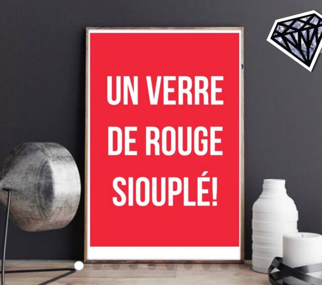 A4- French Wine Print - Bar Poster Decor- Living Room - image 1
