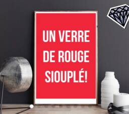 A4- French Wine Print - Bar Poster Decor- Living Room - thumbnail 1