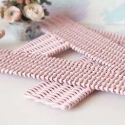 Monogram Wall Sign For Pink Nursery Decor, Wicker Letter Girl - thumbnail 4