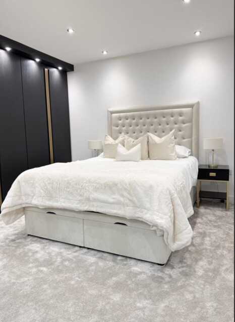 Plush Velvet Ottoman Bed Frame - Chesterfield 54 - image 1
