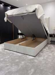 Plush Velvet Ottoman Bed Frame - Chesterfield 54 - thumbnail 3