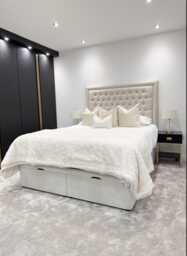 Plush Velvet Ottoman Bed Frame - Chesterfield 54