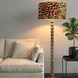 Handmade By Order Luxury Golden Leopard Cheetah Print On Velvet Drum Lamp Shade Pendant Light All Shapes & Sizes Available - thumbnail 2