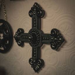 Baroque Cross Wall Hanging - Gothic Plaque Gallery Home Decor By The Blackened Teeth - thumbnail 2