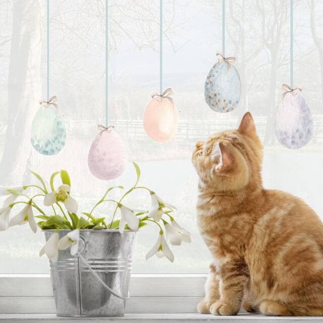 Pastel Easter Egg Window Stickers, Sticker, Sticker - image 1