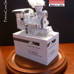 Handmade Train Sculpture From Business Cards - Railroad Lover Gift - thumbnail 3