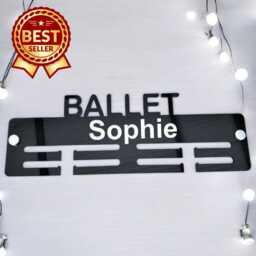 Ballet Medal Hanger - Gloss Colours, Custom Name & Colour
