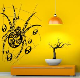 Spider Web Wall Vinyl Decal Cobweb Sticker Art Modern Design Murals Interior - 10Spw - thumbnail 1