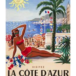 Reprint Of A Vintage French Travel Poster To La Cote D'azur - thumbnail 3