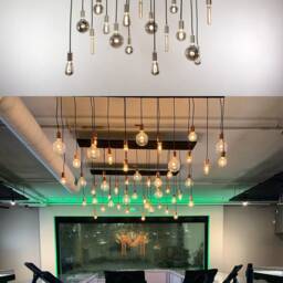 Rustic Wood Chandelier - 17 Pendant Fixture Reclaimed Farm Lighting Led Bulbs Edison Dining - thumbnail 2