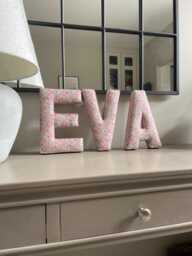 Fabric Letter - Nursery Decor Inspo Liberty Print Wall Hanging - thumbnail 1