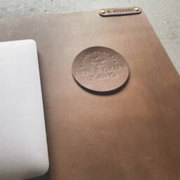 Personalized Desk Mat, Leather Desk Pad, Mens Gift, Best Husband Dad 3rd Anniversary Gift For Him, Men - thumbnail 3