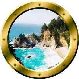 Nautical Wall Decor Beach House Sign - Peel & Stick Ocean Decal Ship Window Porthole - Vwaq Gp41 - thumbnail 2