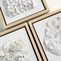 Hydrangea Art - Framed Contemporary Neutral Home Decor Canvas 3D Floral Texture Textured - thumbnail 4