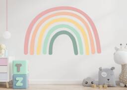 Pastel Boho Rainbow Wall Sticker Nursery Decor Decal Art - thumbnail 1