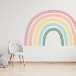 Pastel Boho Rainbow Wall Sticker Nursery Decor Decal Art - thumbnail 2