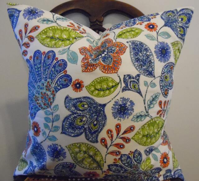 Floral Paisley Pillow Cover Cotton Spring Summer Home Decor - image 1